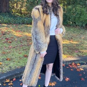 Vintage - Furs by Mannis in Beverly Hills - Full Length Canadian Cross Fox Fur